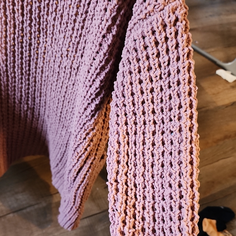 moon & madison Textured Knit Cardigan - Mauve With Pockets! - Picture 7 of 8
